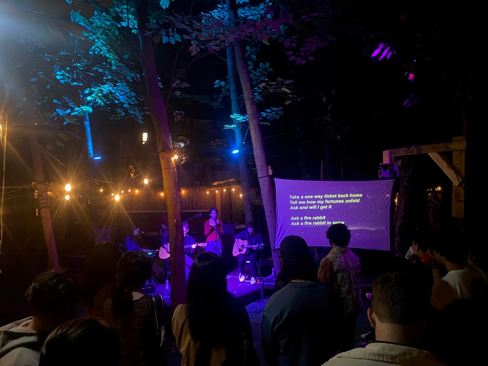 Projector screen in use at Yard 559